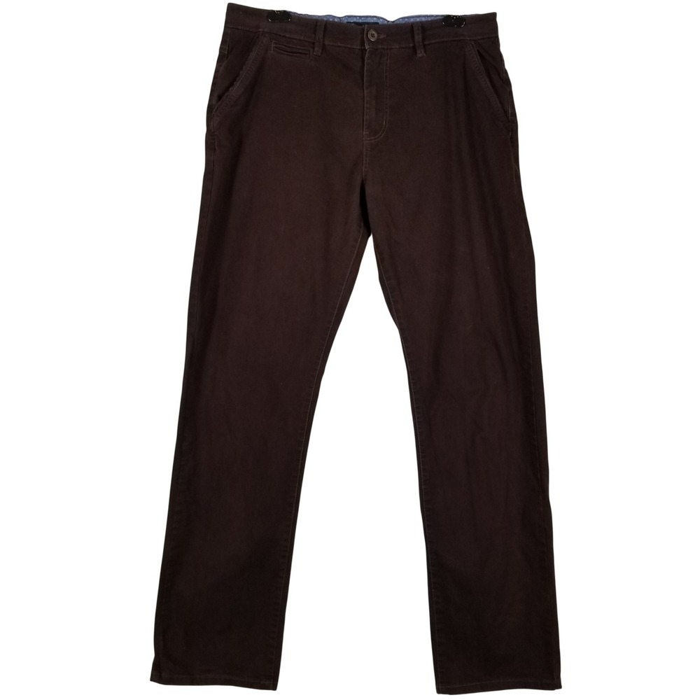 American Tall Mason Semi Relaxed Chino Pants Brown 36x36 Mens Stretchy